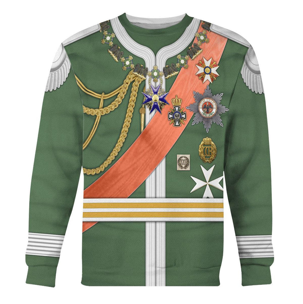 Gearhomie Kaiser Wilhelm II Uniform Dreifarbendruck Costume Hoodie Sweatshirt T-Shirt Tracksuit - Gearhomie.com