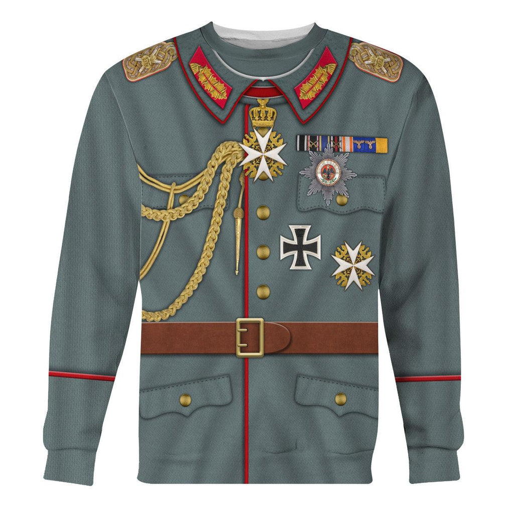 Gearhomie Kaiser Wilhelm II Uniform German Emperor Costume Hoodie Sweatshirt T-Shirt Tracksuit - Gearhomie.com
