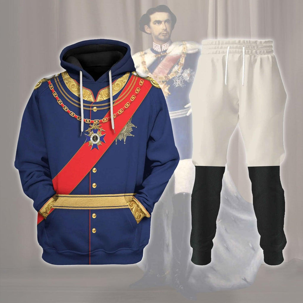 Gearhomie King Ludwig II of Bayern Ludwig II of Bavaria Costume Hoodie Sweatshirt T-Shirt Tracksuit - Gearhomie.com