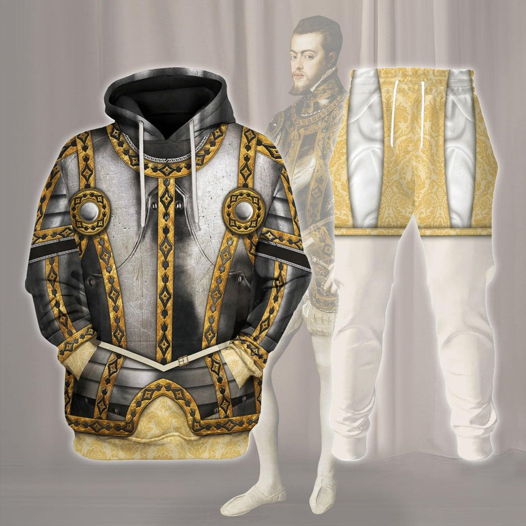 Gearhomie King Of Spain Phillip II Costume Hoodie Sweatshirt T-Shirt Tracksuit - Gearhomie.com