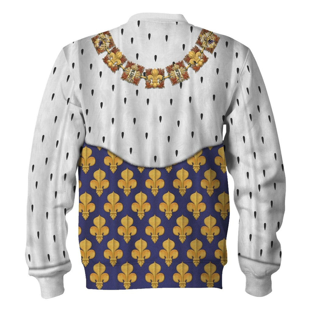 Gearhomie Louis XIII of France in Coronation Robes Costume All Over Print Hoodie Sweatshirt T-Shirt Tracksuit - Gearhomie.com