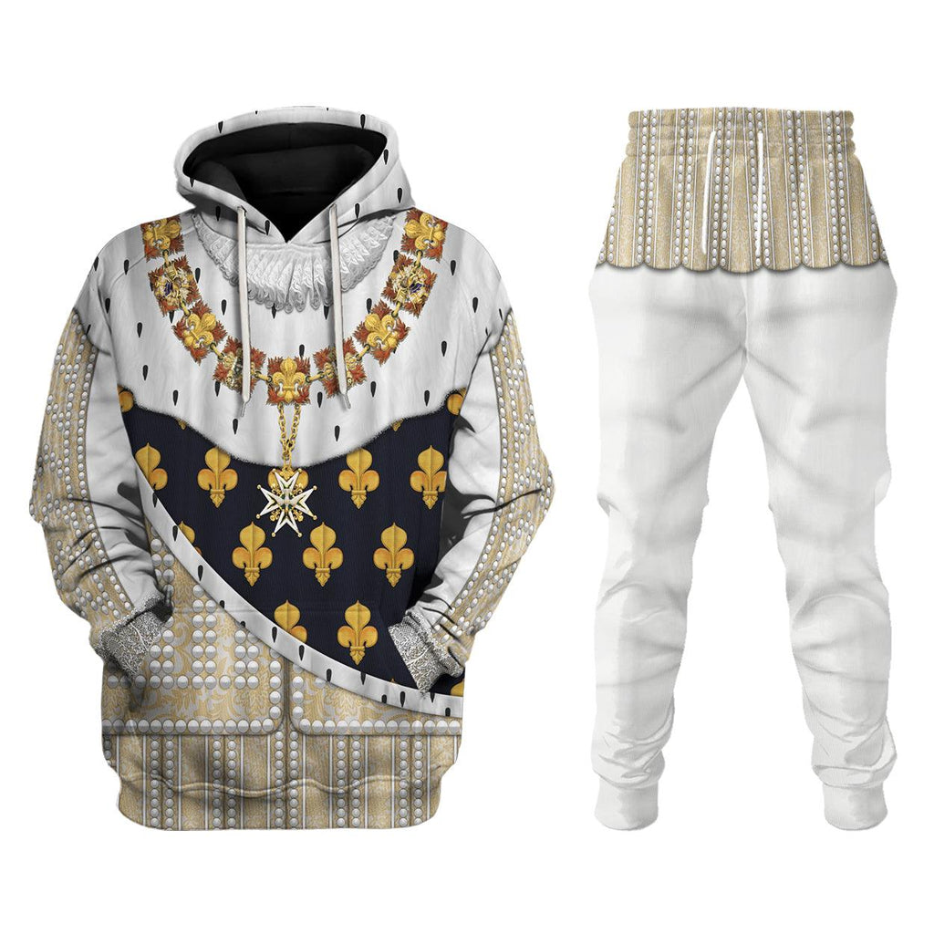 Gearhomie Louis XIII roi de France Costume All Over Print Hoodie Sweatshirt T-Shirt Tracksuit - Gearhomie.com