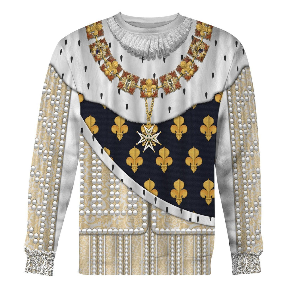 Gearhomie Louis XIII roi de France Costume All Over Print Hoodie Sweatshirt T-Shirt Tracksuit - Gearhomie.com