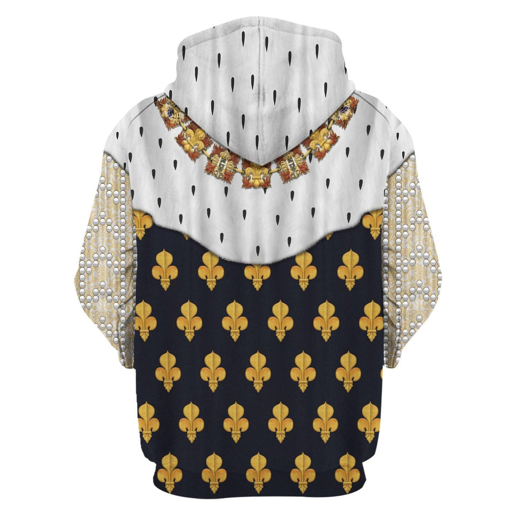 Gearhomie Louis XIII roi de France Costume All Over Print Hoodie Sweatshirt T-Shirt Tracksuit - Gearhomie.com