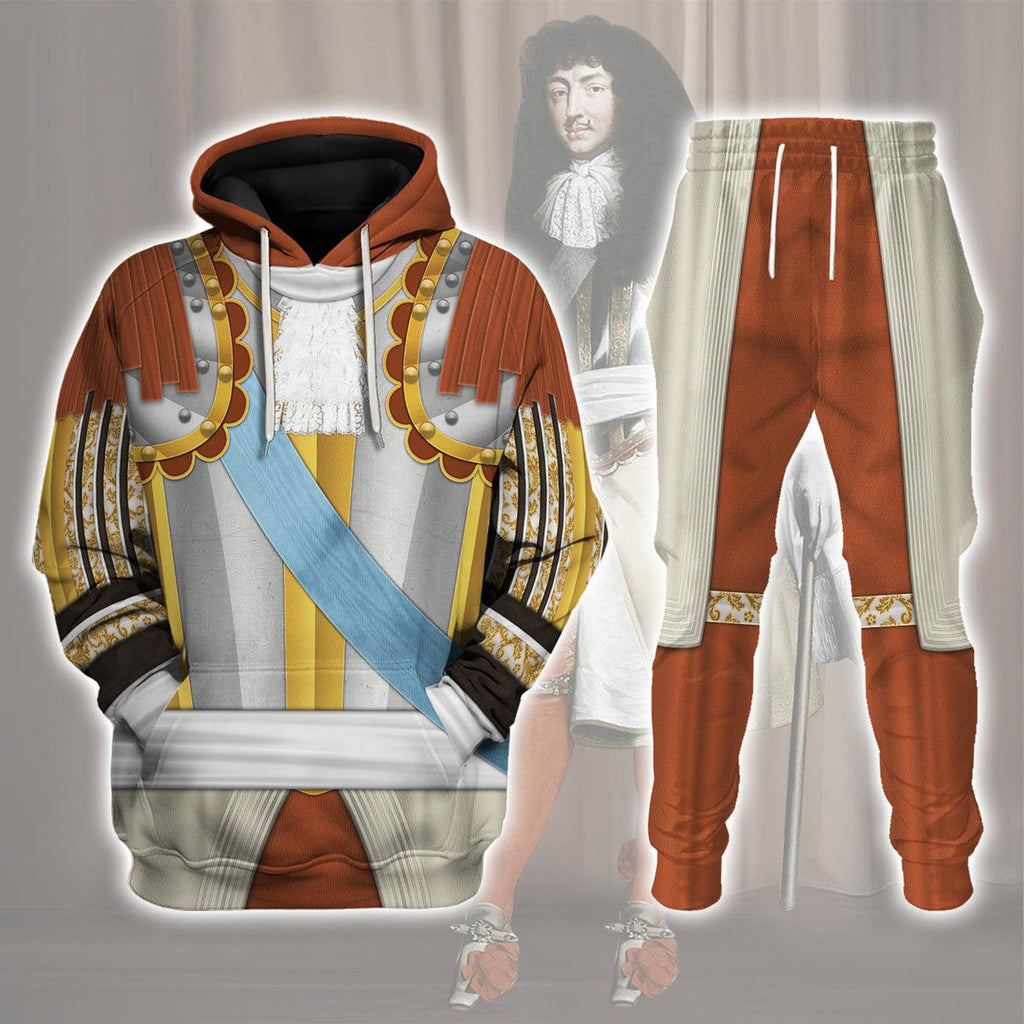 Gearhomie Louis XIV of France Armour Costume All Over Print Hoodie Sweatshirt T-Shirt Tracksuit - Gearhomie.com