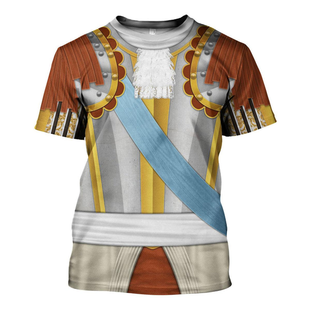 Gearhomie Louis XIV of France Armour Costume All Over Print Hoodie Sweatshirt T-Shirt Tracksuit - Gearhomie.com