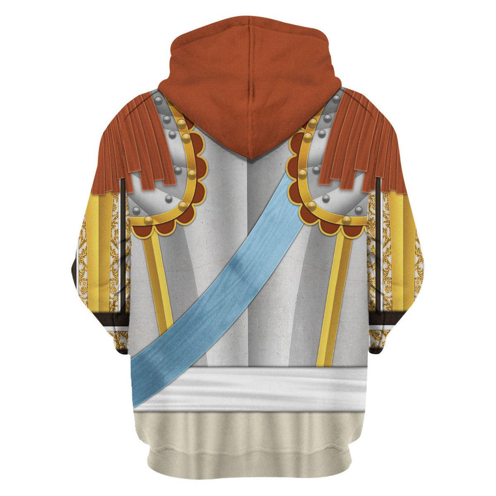 Gearhomie Louis XIV of France Armour Costume All Over Print Hoodie Sweatshirt T-Shirt Tracksuit - Gearhomie.com