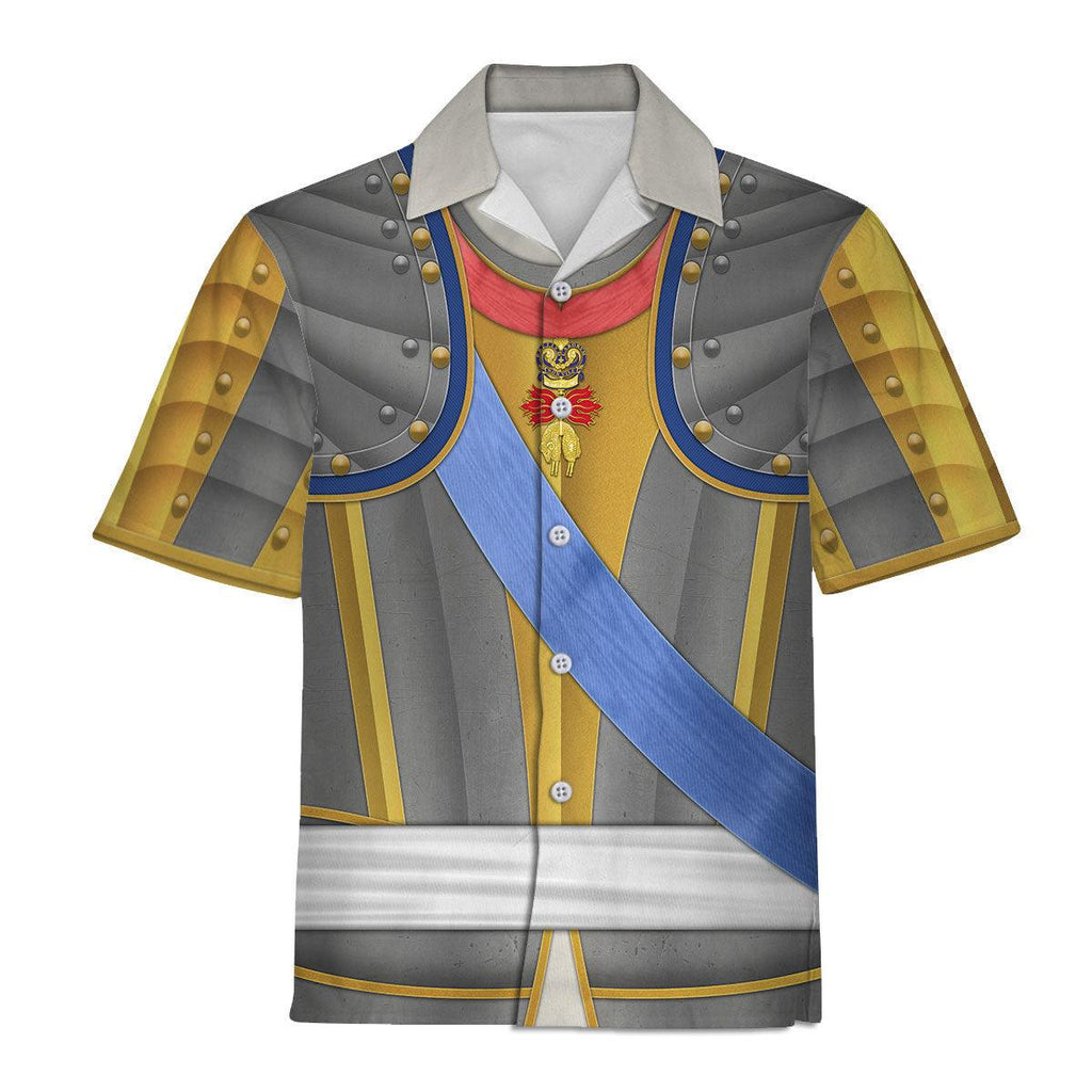Gearhomie Louis XV of France Armour Costume All Over Print Hoodie Sweatshirt T-Shirt Tracksuit - Gearhomie.com