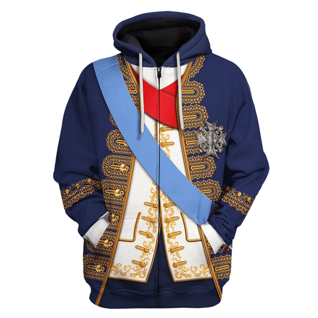 Gearhomie Louis XV of France Costume Hoodie Sweatshirt T-Shirt Tracksuit - Gearhomie.com
