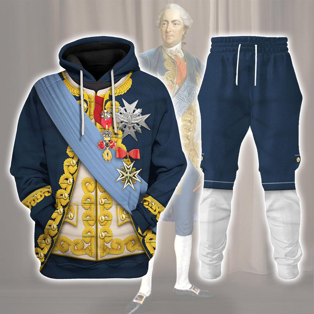 Gearhomie Louis XV of France In 1763 Uniform All Over Print Hoodie Sweatshirt T-Shirt Tracksuit - Gearhomie.com