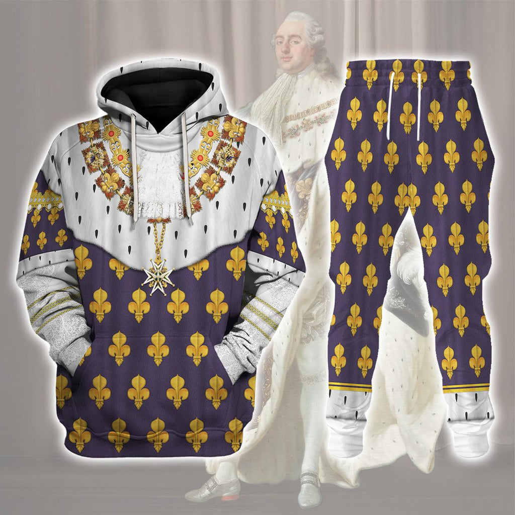 Gearhomie Louis XVI of France in Coronation Robes Costume All Over Print Hoodie Sweatshirt T-Shirt Tracksuit - Gearhomie.com