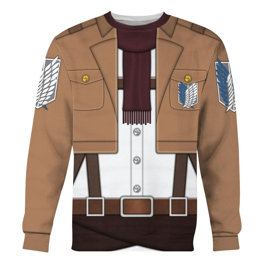 Gearhomie Mikasa Ackerman Costume Hoodie Sweatshirt T-Shirt Sweatpants - Gearhomie.com