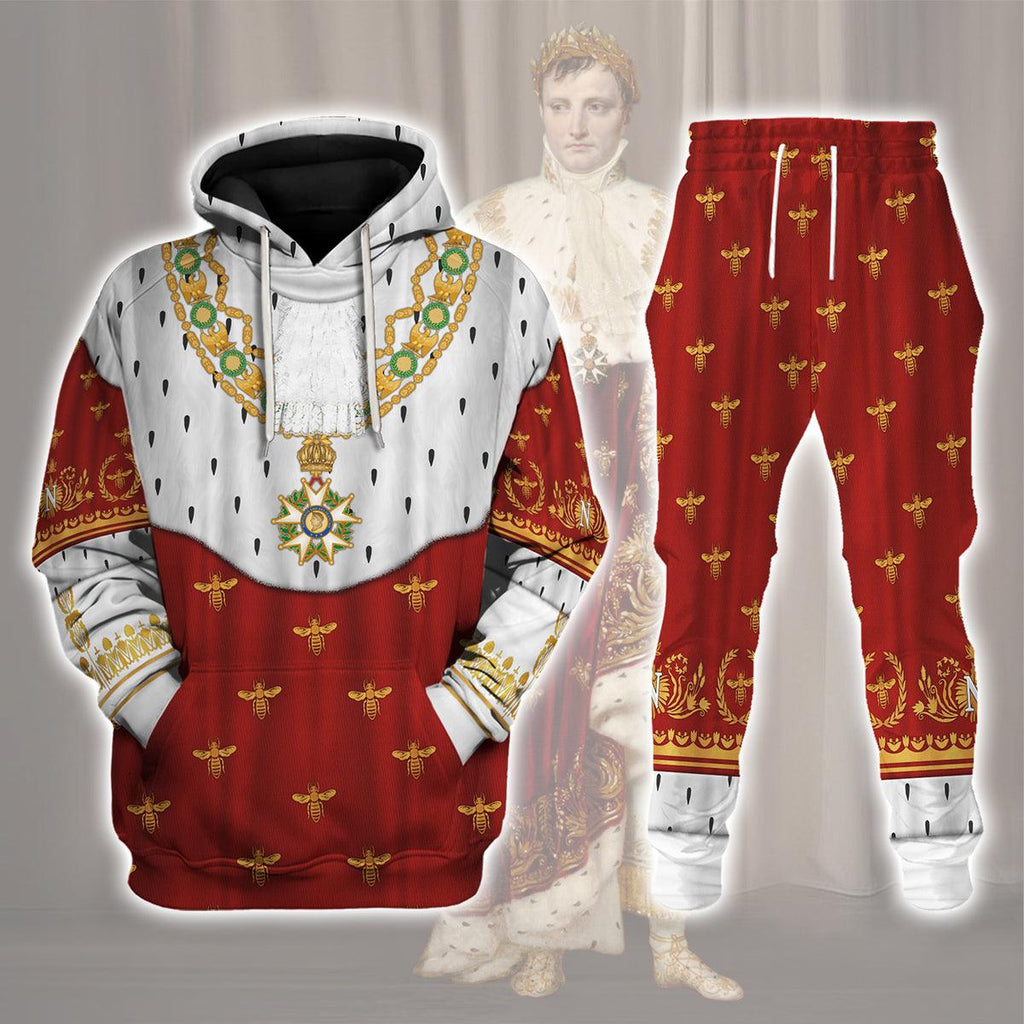 Gearhomie Napoleon I in Coronation Robes Costume All Over Print Hoodie Sweatshirt T-Shirt Tracksuit - Gearhomie.com