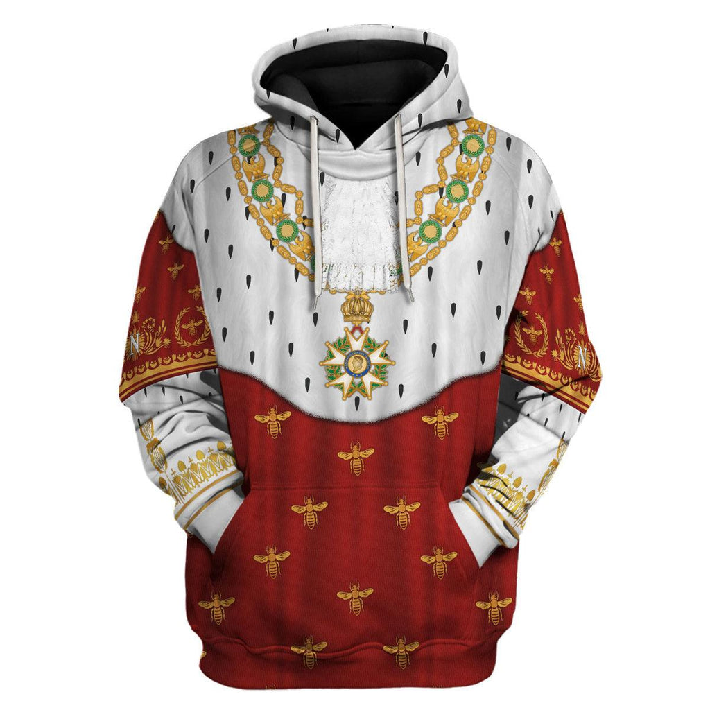 Gearhomie Napoleon I in Coronation Robes Costume All Over Print Hoodie Sweatshirt T-Shirt Tracksuit - Gearhomie.com