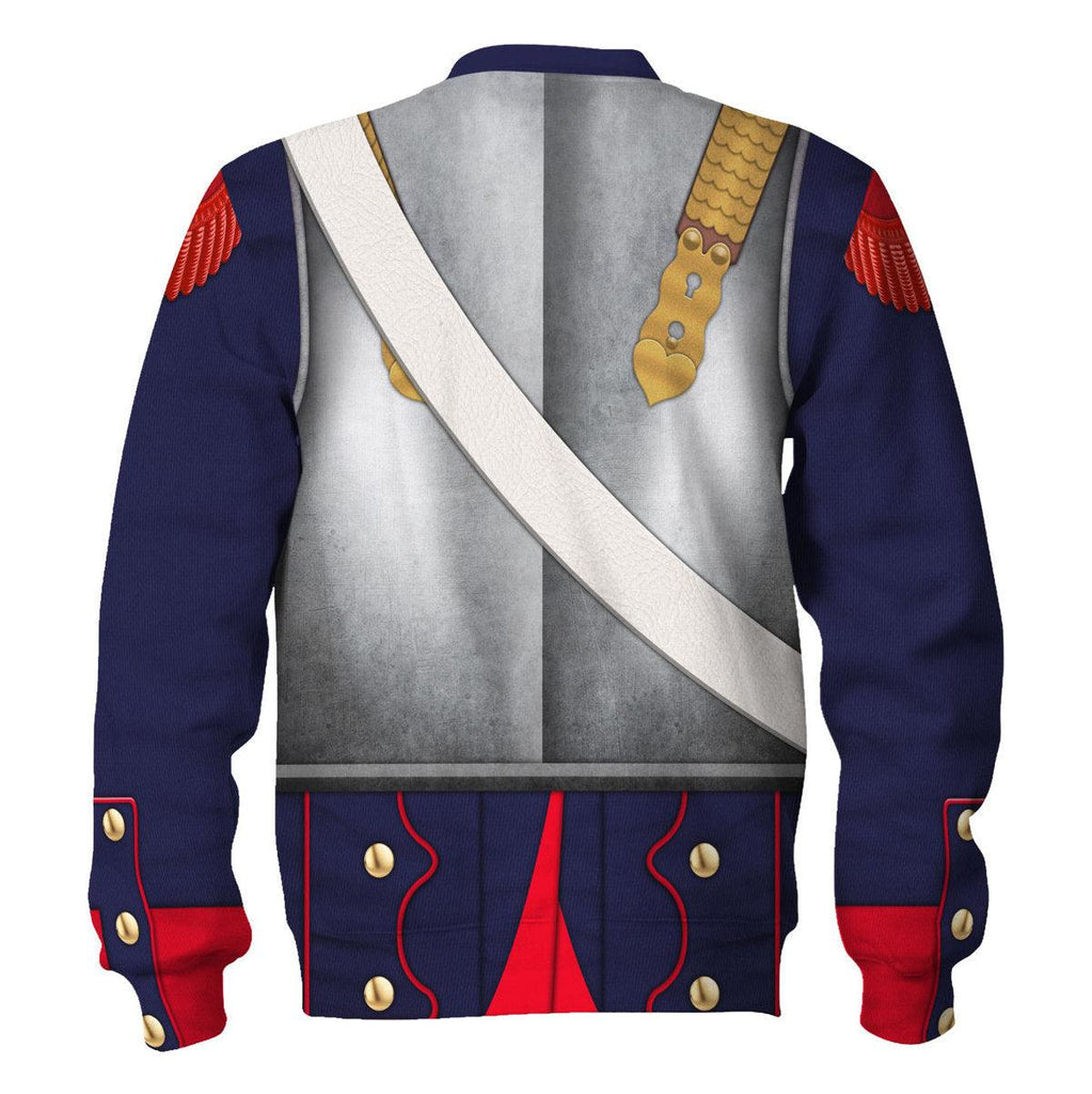 Gearhomie Napoleonic French Heavy Cavalry-Curassier (1812-1815) Uniform All Over Print Hoodie Sweatshirt T-Shirt Tracksuit - Gearhomie.com