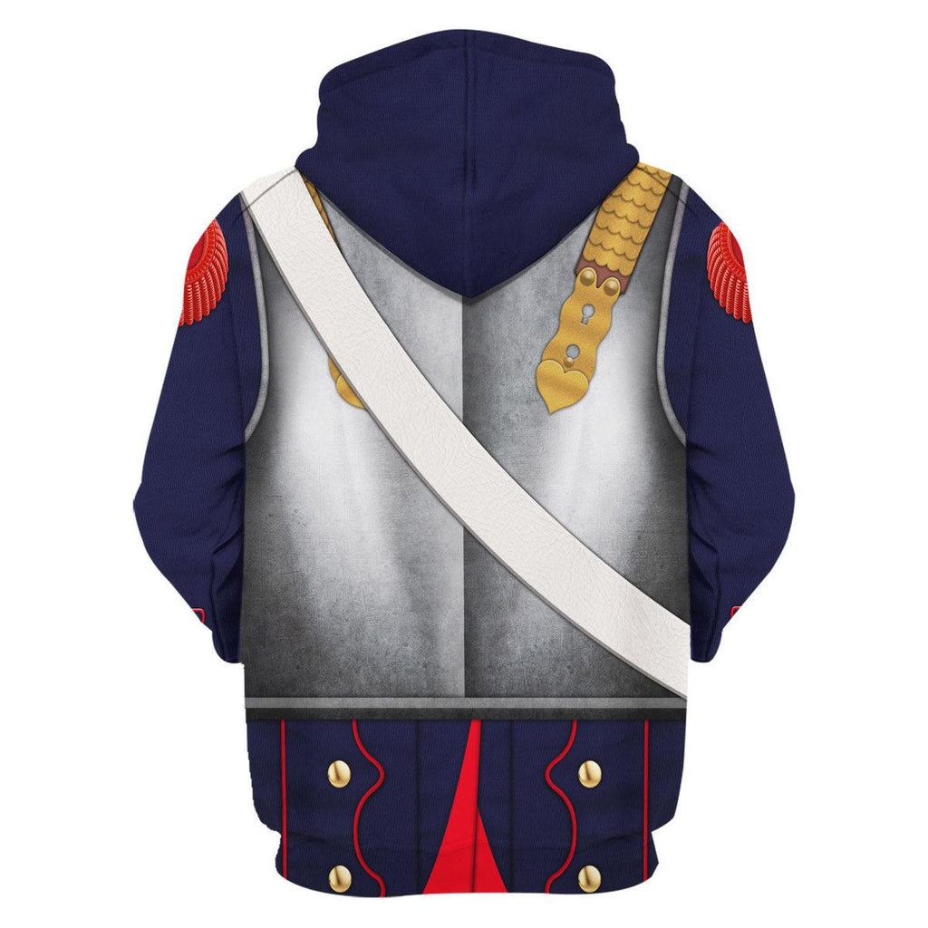 Gearhomie Napoleonic French Heavy Cavalry-Curassier (1812-1815) Uniform All Over Print Hoodie Sweatshirt T-Shirt Tracksuit - Gearhomie.com