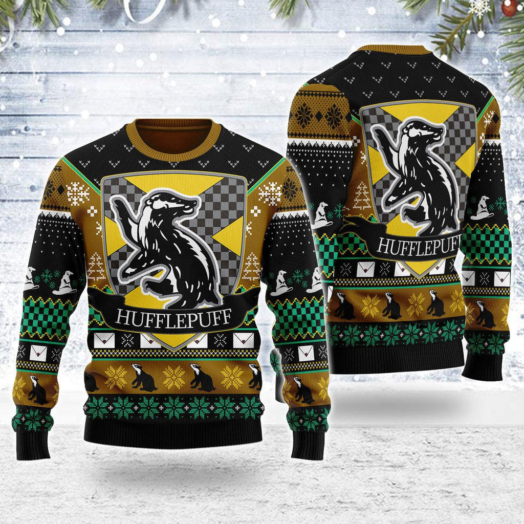 Gearhomie O Hufflepuff Night Christmas Sweater - Gearhomie.com