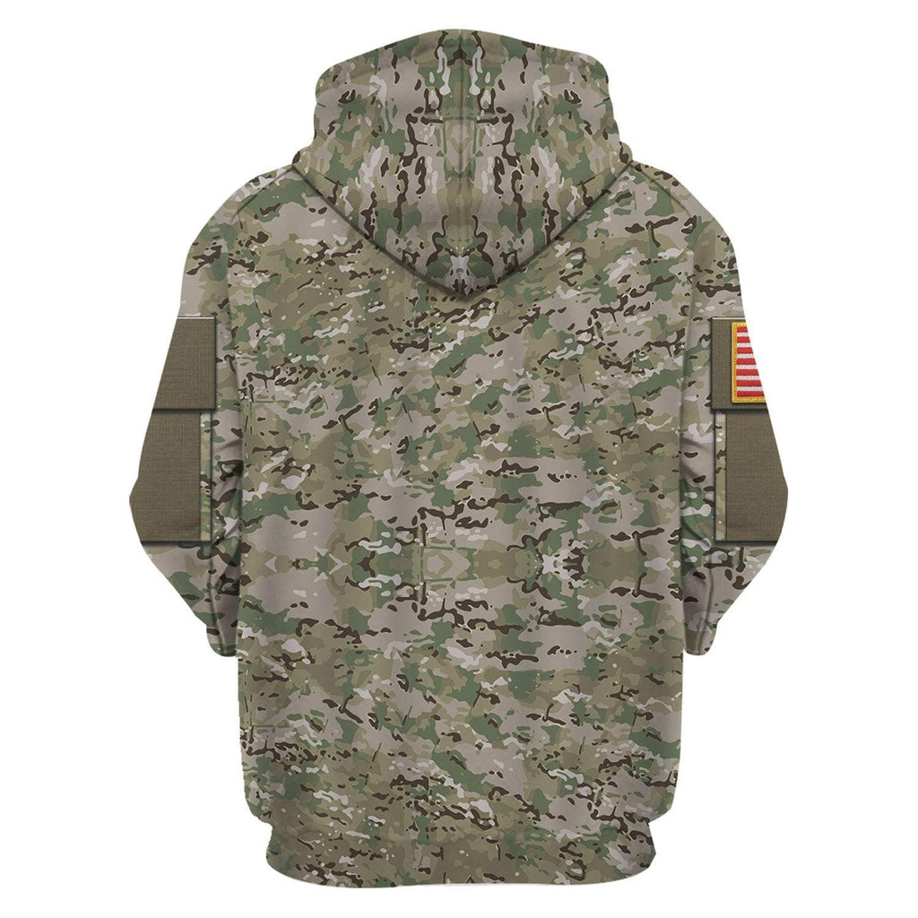 Gearhomie Personalize Name Badge US Army Combat Uniform Operational Camouflage Pattern (OCP) Costume Hoodie Sweatshirt T-Shirt Tracksuit - Gearhomie.com
