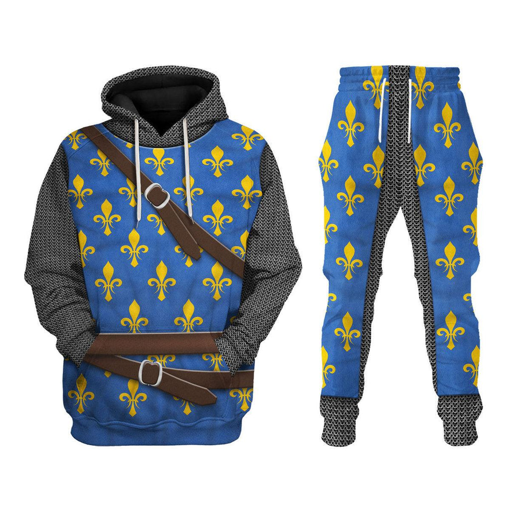 Gearhomie Philip II Augustus Knight Costume Hoodie Sweatshirt T-Shirt Tracksuit - Gearhomie.com