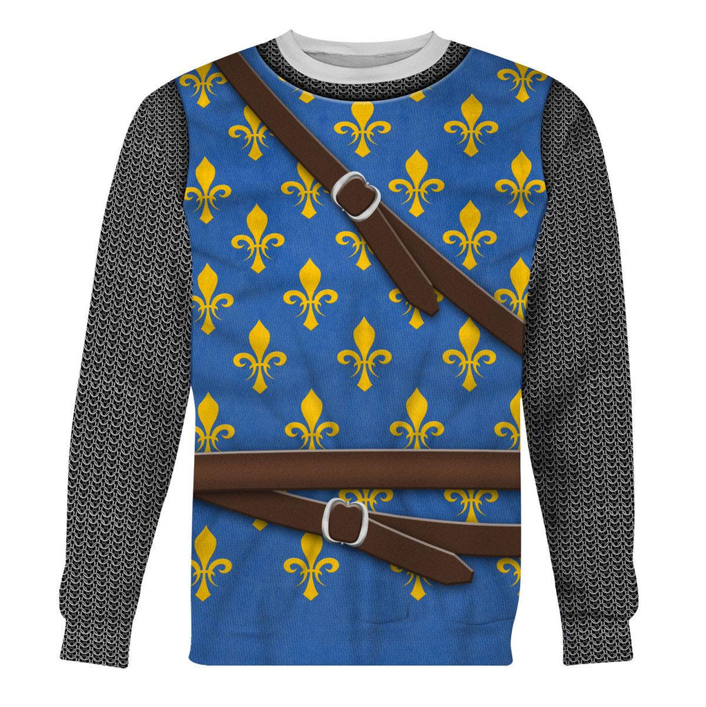 Gearhomie Philip II Augustus Knight Costume Hoodie Sweatshirt T-Shirt Tracksuit - Gearhomie.com