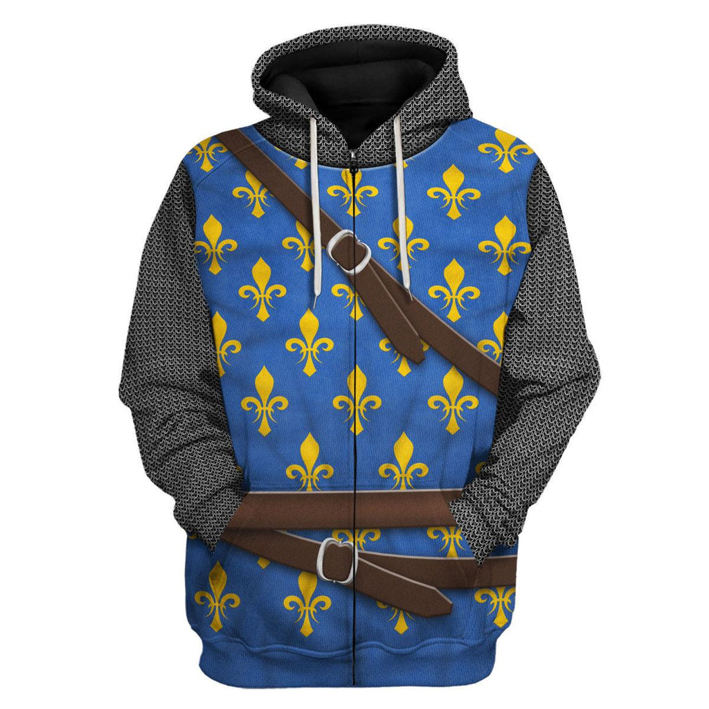 Gearhomie Philip II Augustus Knight Costume Hoodie Sweatshirt T-Shirt Tracksuit - Gearhomie.com