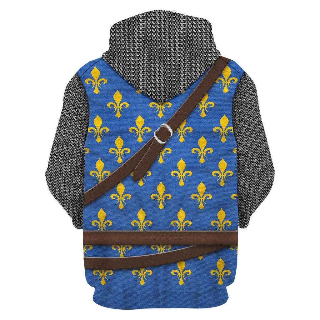 Gearhomie Philip II Augustus Knight Costume Hoodie Sweatshirt T-Shirt Tracksuit - Gearhomie.com