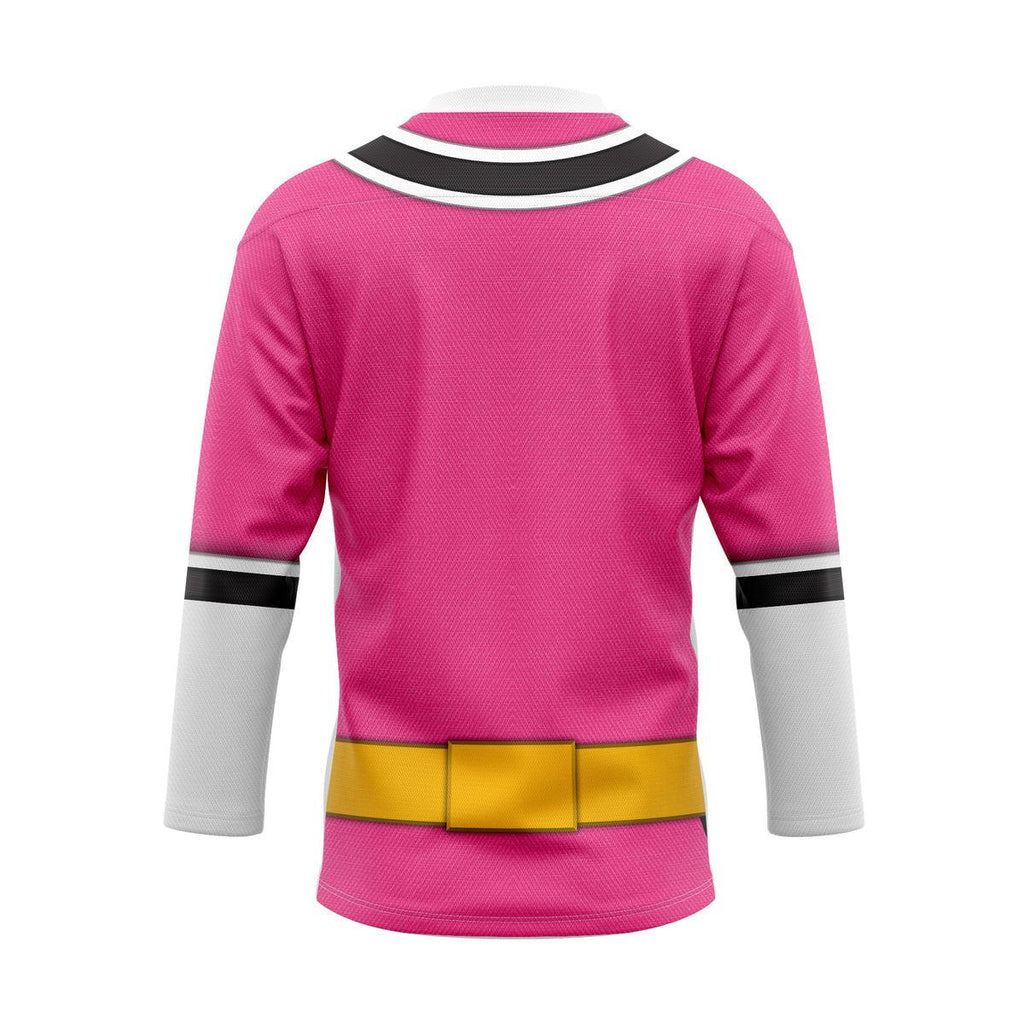 GearHomie Pink Power Rangers Samurai Hockey Jersey - DucG