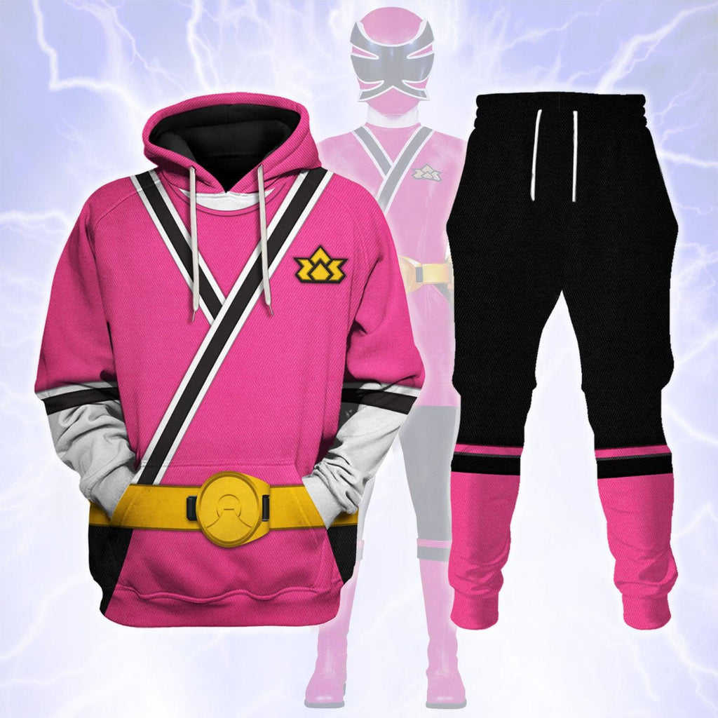 GearHomie Pink Power Rangers Samurai Hoodies Sweatshirt T-shirt Hawaiian Tracksuit - DucG