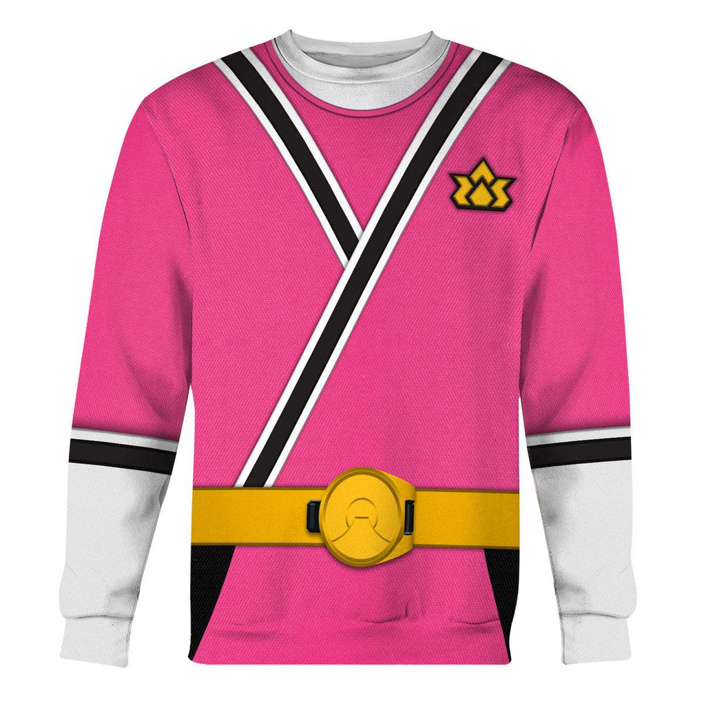 GearHomie Pink Power Rangers Samurai Hoodies Sweatshirt T-shirt Hawaiian Tracksuit - DucG