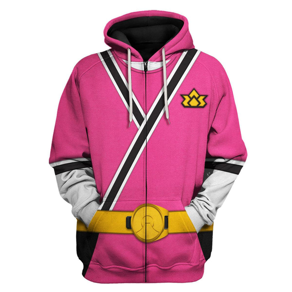 GearHomie Pink Power Rangers Samurai Hoodies Sweatshirt T-shirt Hawaiian Tracksuit - DucG