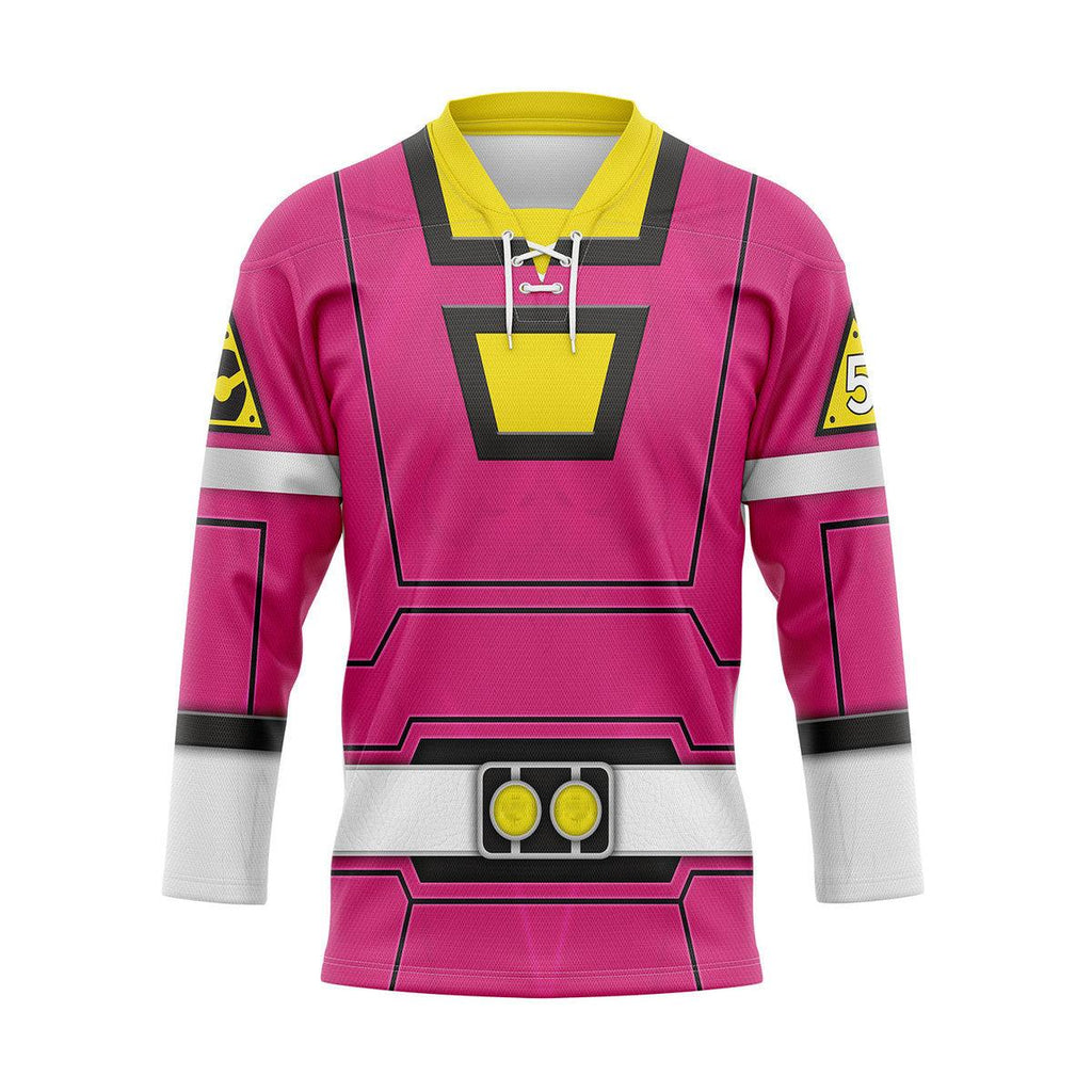 Gearhomie Pink Power Rangers Turbo Hockey Jersey - Gearhomie.com