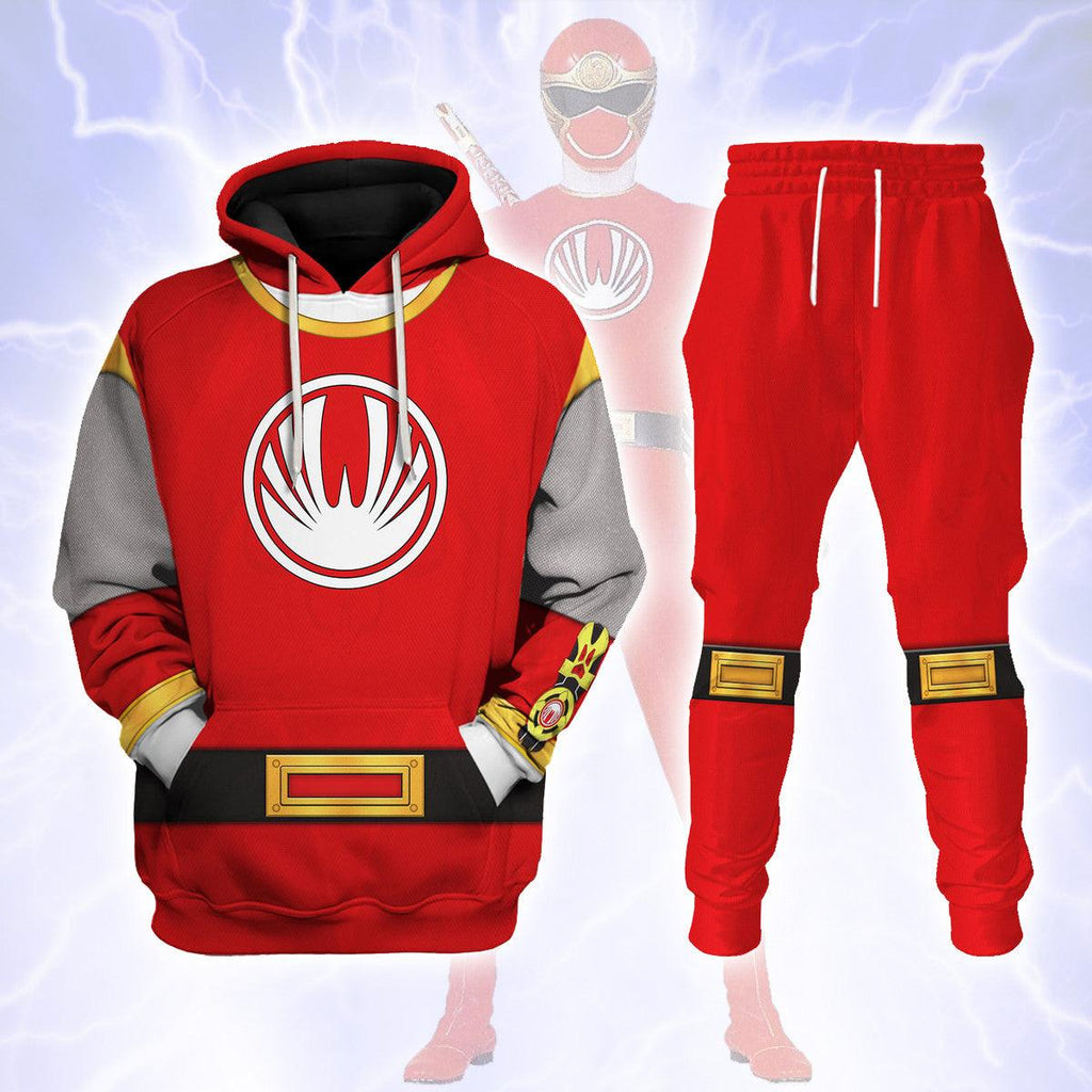 Gearhomie Power Rangers Ninja Storm Red Ranger Hoodies Sweatshirt T-shirt Hawaiian Tracksuit - Gearhomie.com