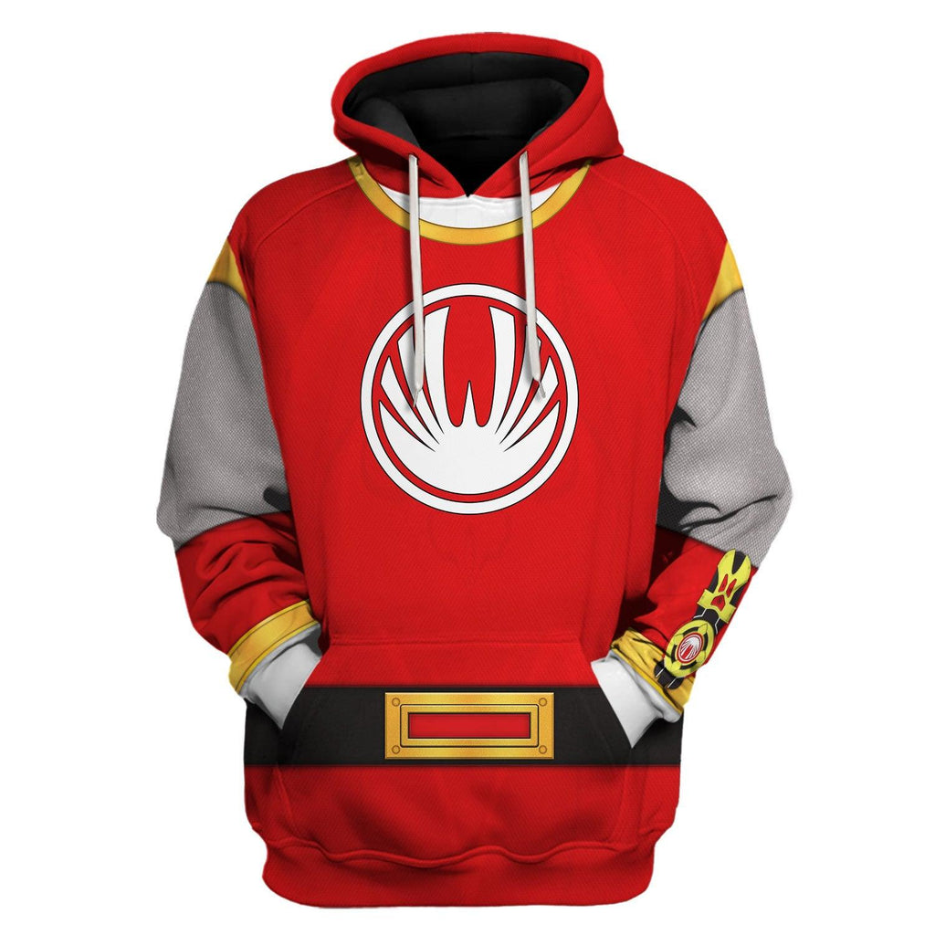 Gearhomie Power Rangers Ninja Storm Red Ranger Hoodies Sweatshirt T-shirt Hawaiian Tracksuit - Gearhomie.com