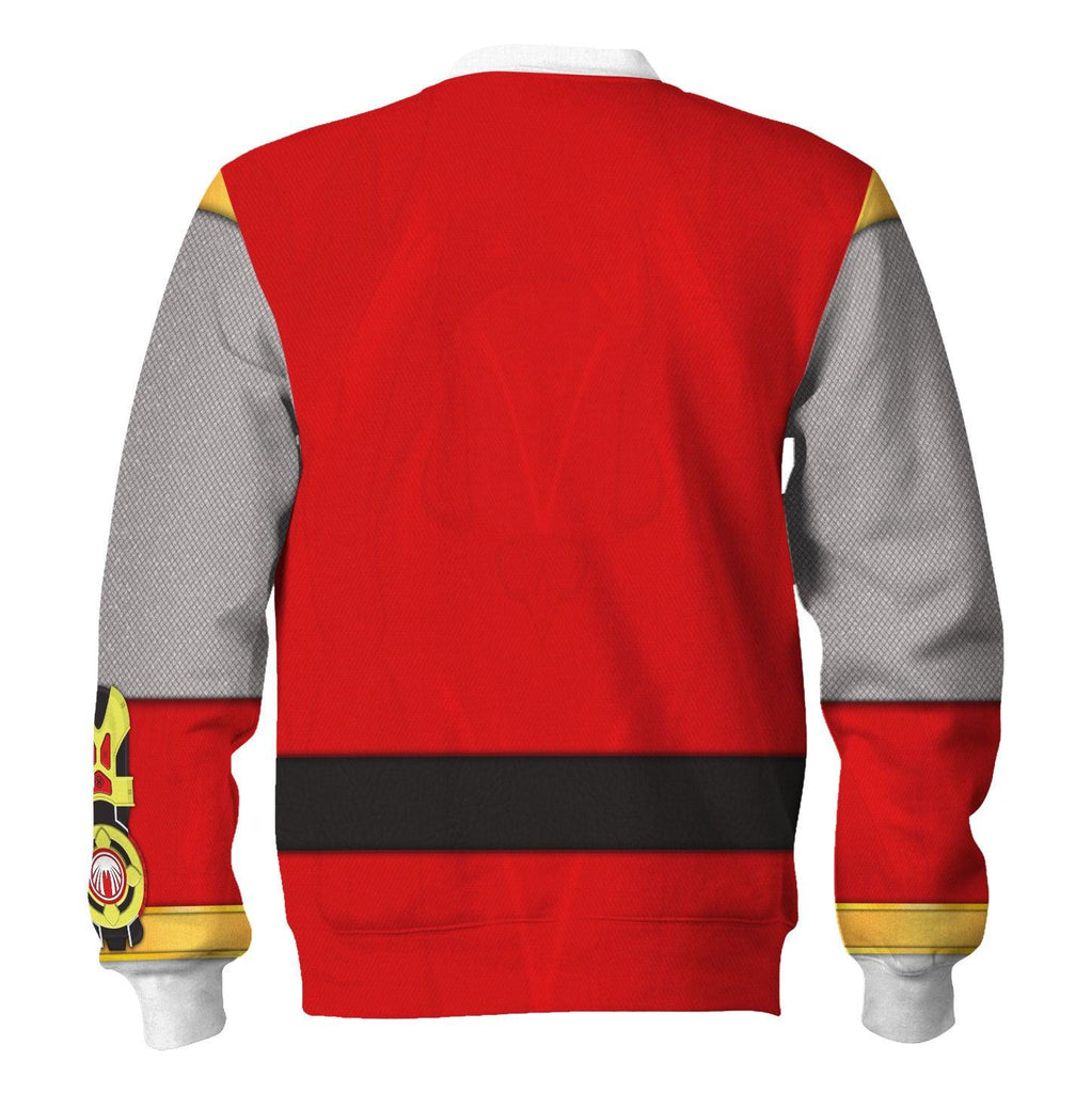 Gearhomie Power Rangers Ninja Storm Red Ranger Hoodies Sweatshirt T-shirt Hawaiian Tracksuit - Gearhomie.com