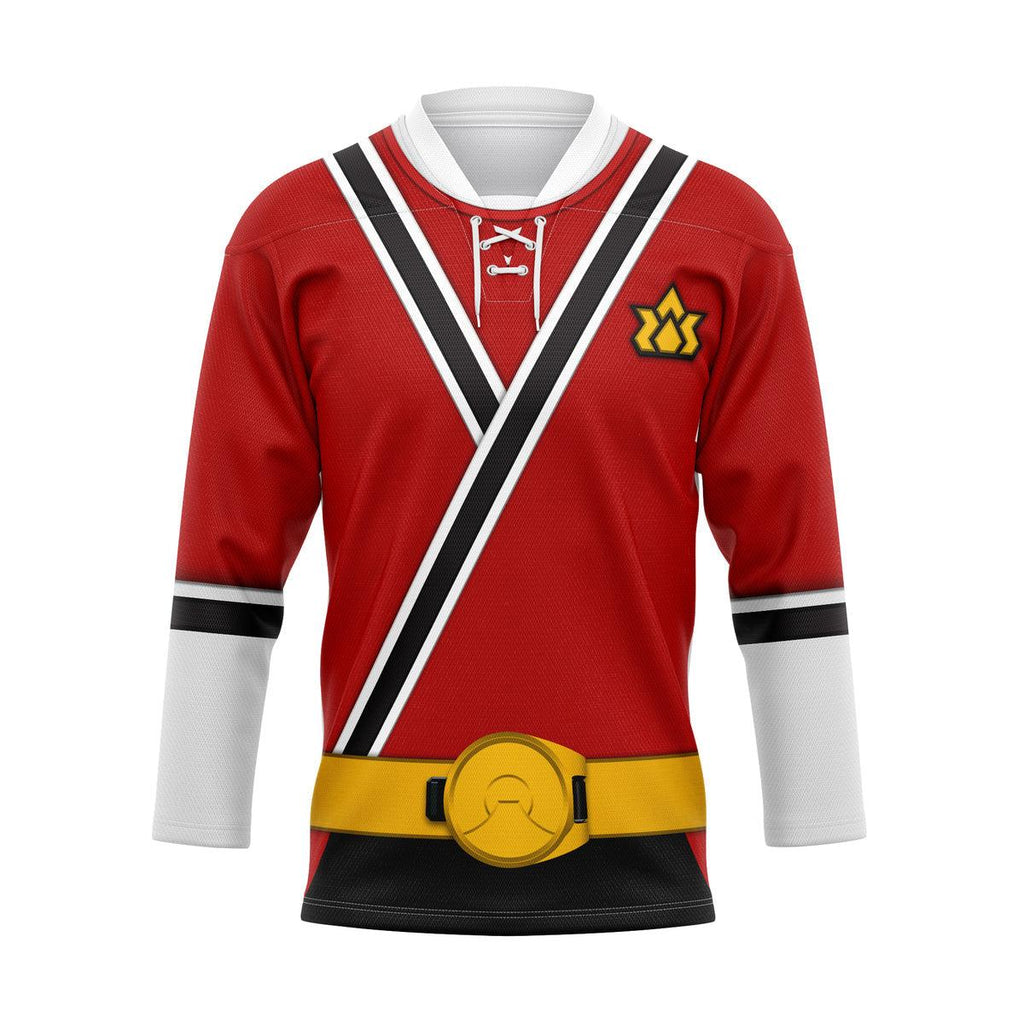 GearHomie Red Power Rangers Samurai Hockey Jersey - DucG