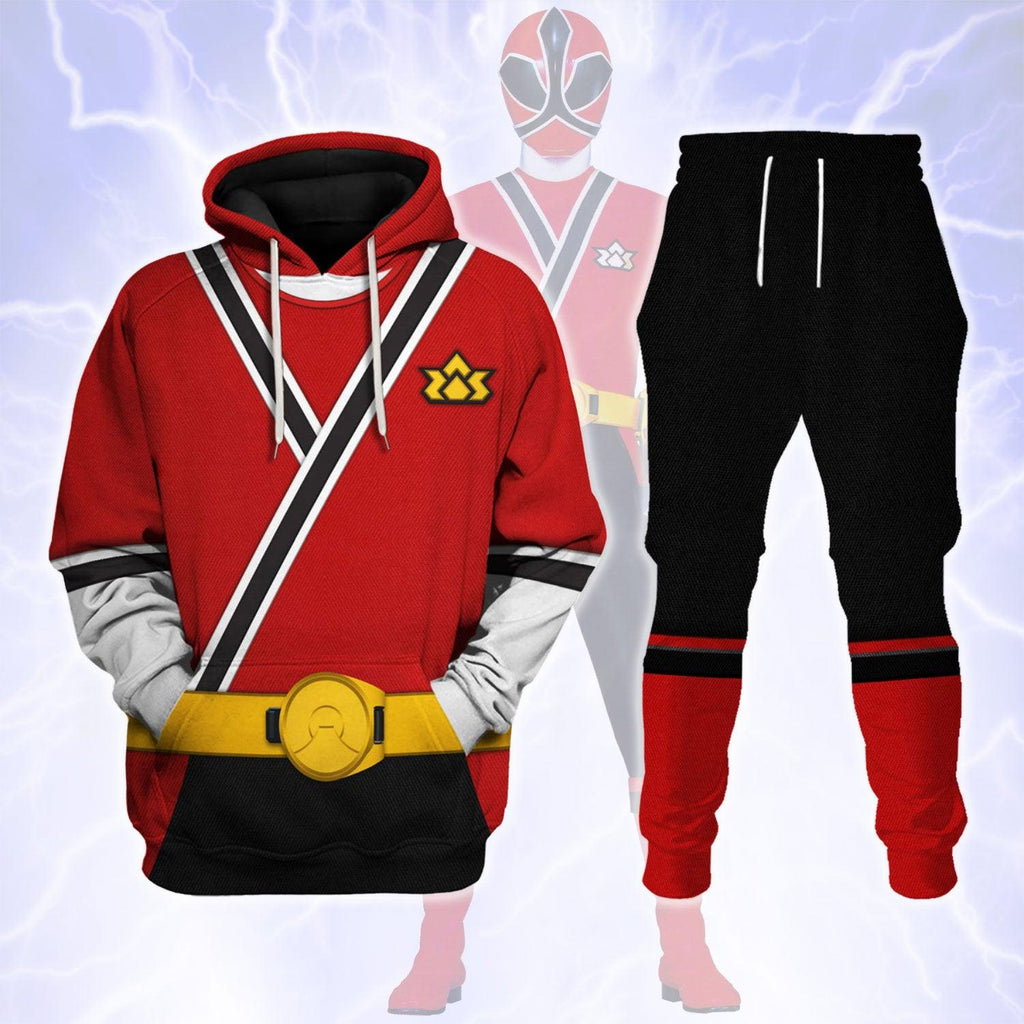 GearHomie Red Power Rangers Samurai Hoodies Sweatshirt T-shirt Hawaiian Tracksuit - DucG