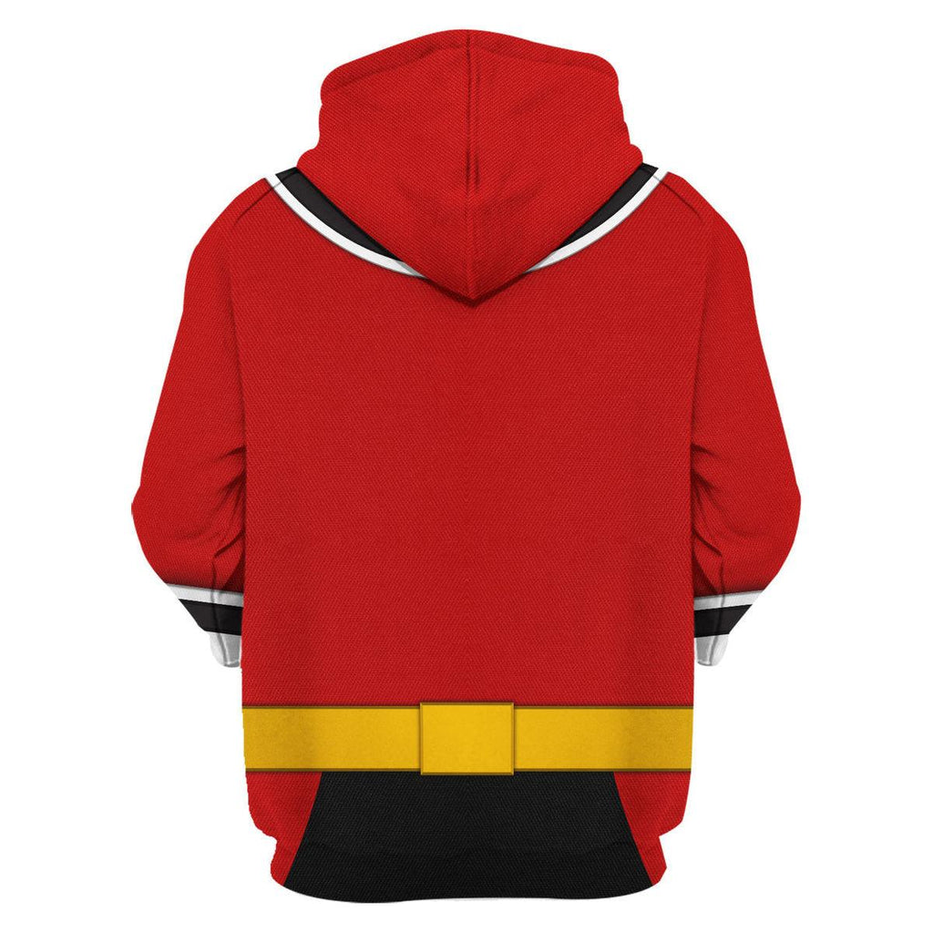 GearHomie Red Power Rangers Samurai Hoodies Sweatshirt T-shirt Hawaiian Tracksuit - DucG