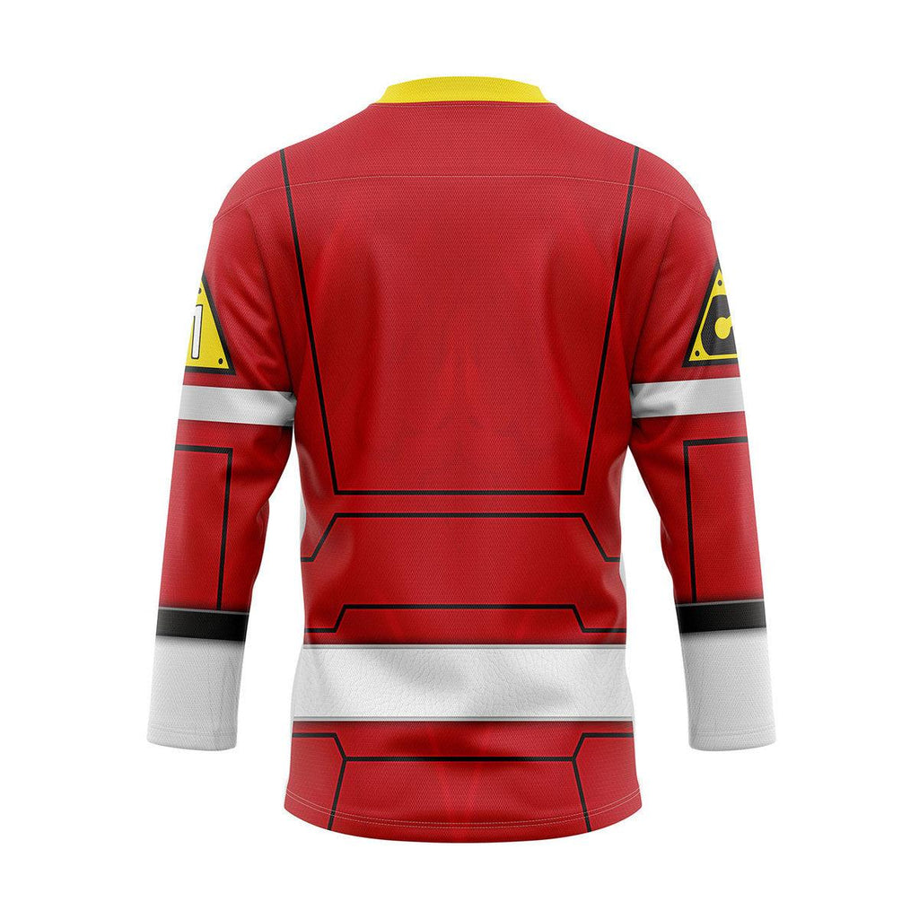 Gearhomie Red Power Rangers Turbo Hockey Jersey - Gearhomie.com