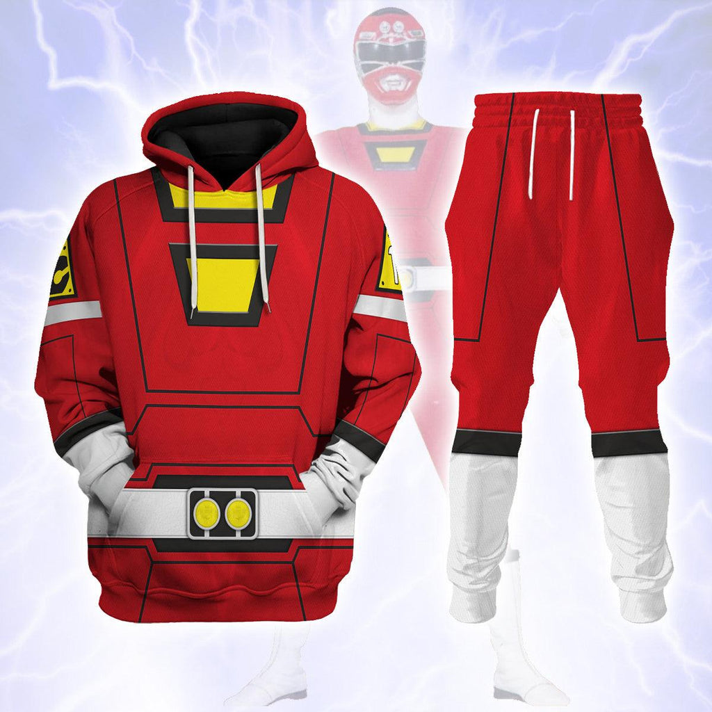 Gearhomie Red Power Rangers Turbo Hoodies Sweatshirt T-shirt Hawaiian Tracksuit - Gearhomie.com