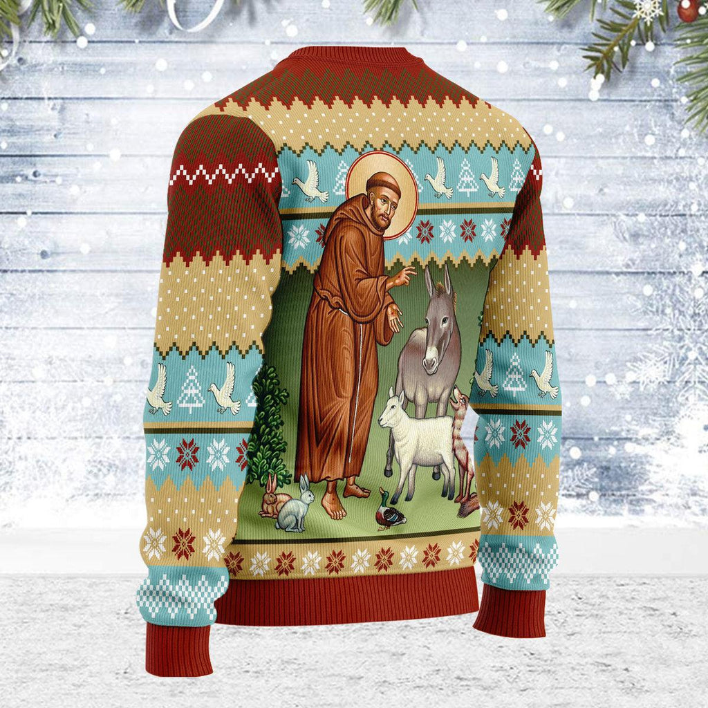 Gearhomie Saint Francis and The Animals Christmas Sweater - Gearhomie.com