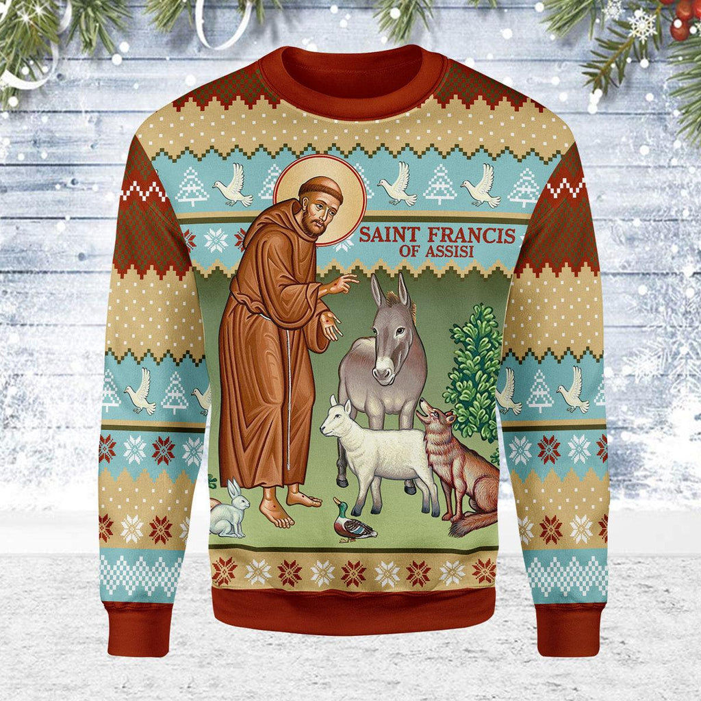 Gearhomie Saint Francis and The Animals Christmas Sweater - Gearhomie.com