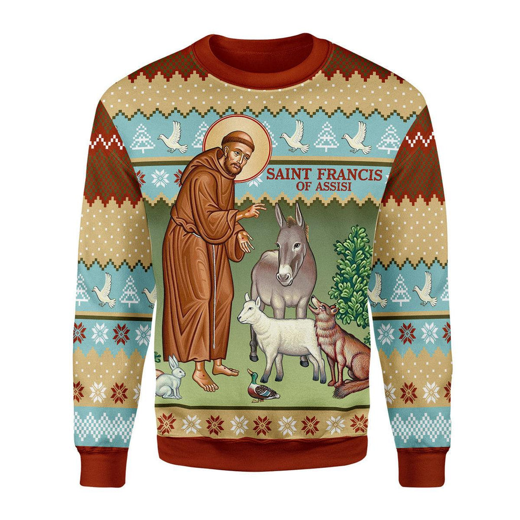 Gearhomie Saint Francis and The Animals Christmas Sweater - Gearhomie.com