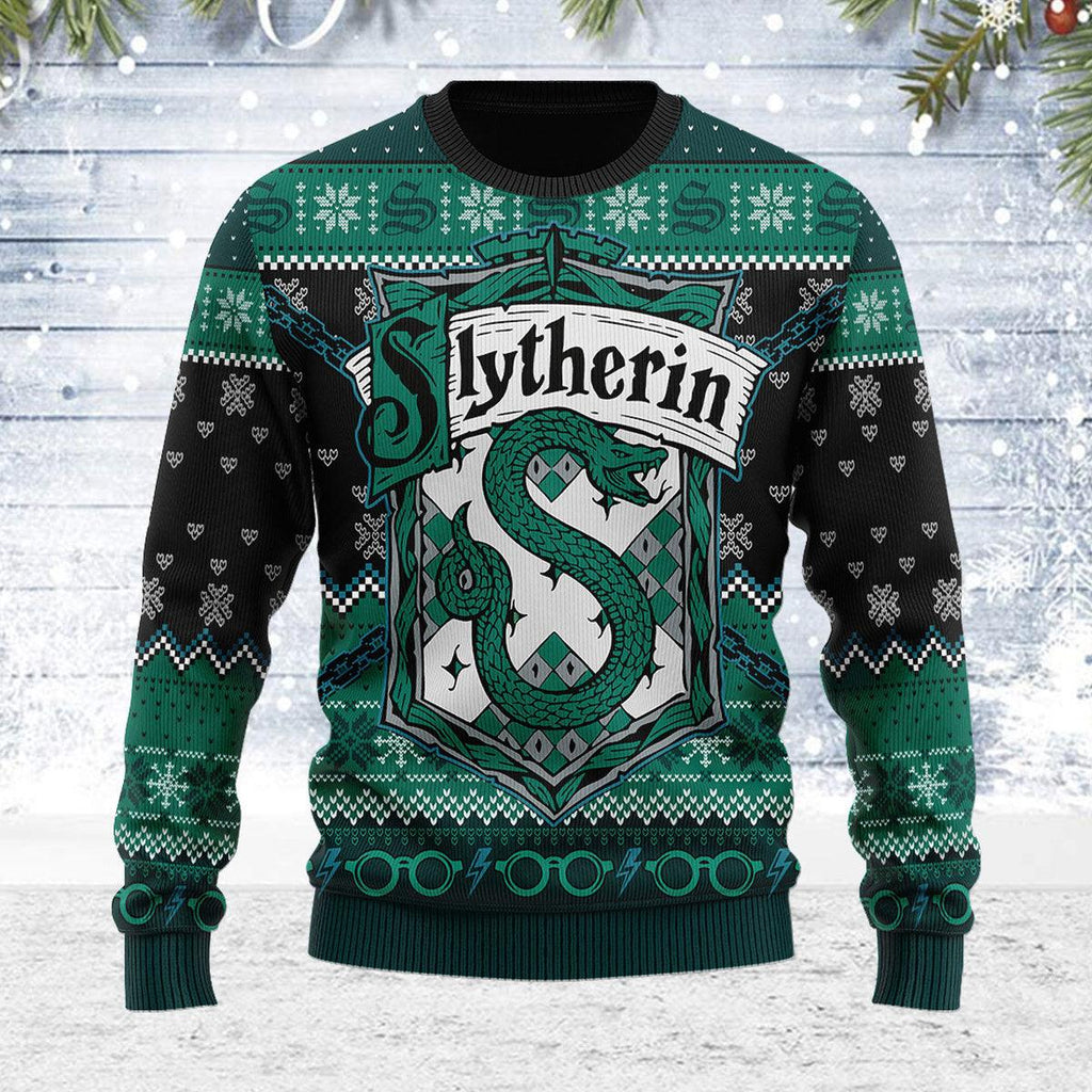 Gearhomie Slytherin Through The Snow Christmas Sweater - Gearhomie.com