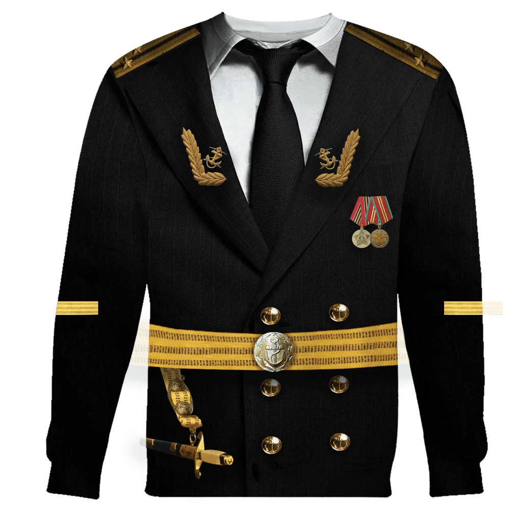Gearhomie Soviet Naval Captain Costume Hoodie Sweatshirt T-Shirt Tracksuit - Gearhomie.com