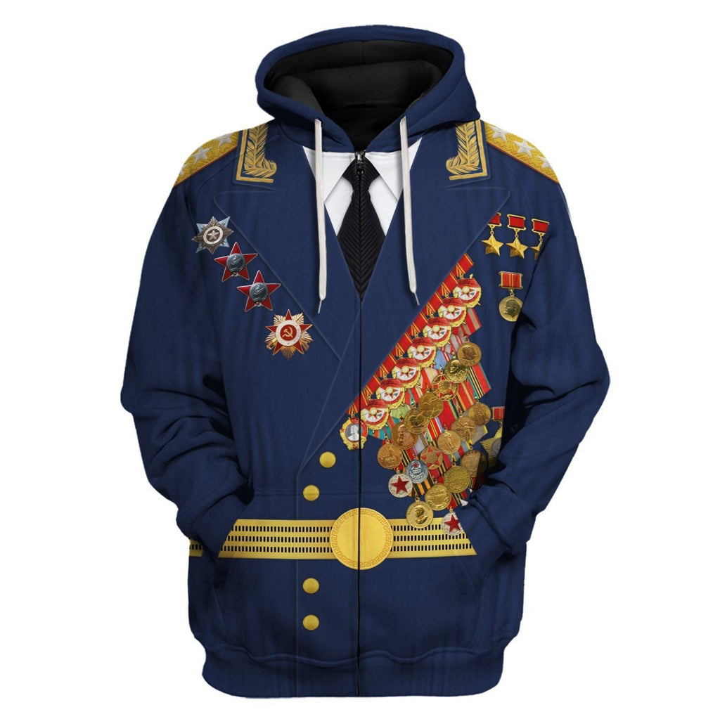 Gearhomie Soviet Pilot Ivan Kozhedub Costume Hoodie Sweatshirt T-Shirt Tracksuit - Gearhomie.com