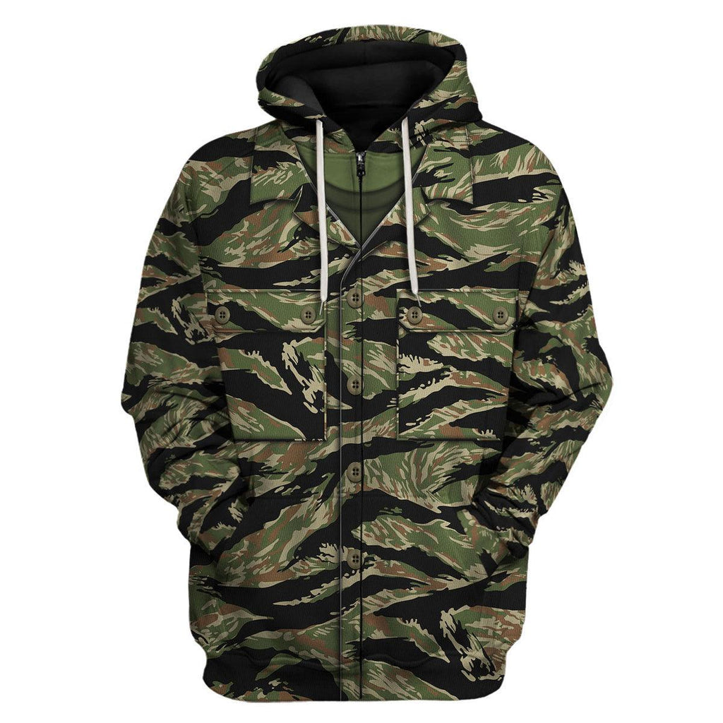 Gearhomie Tigerstripe South Vietnam Special Forces Tiger Stripe CAMO Costume Hoodie Sweatshirt T-Shirt Tracksuit - Gearhomie.com