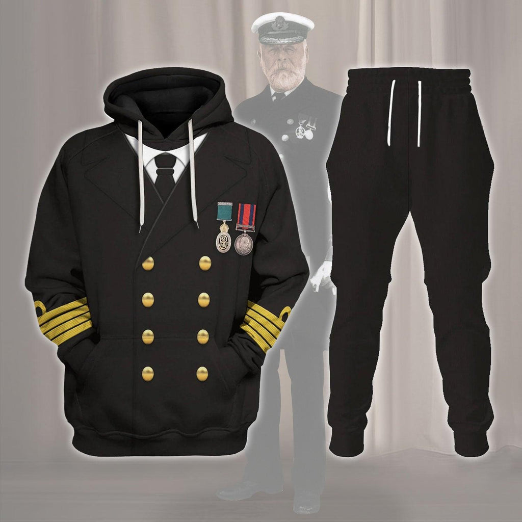 Gearhomie Titanic Captain Edward John Smith Costume Hoodie Sweatshirt T-Shirt Tracksuit - Gearhomie.com