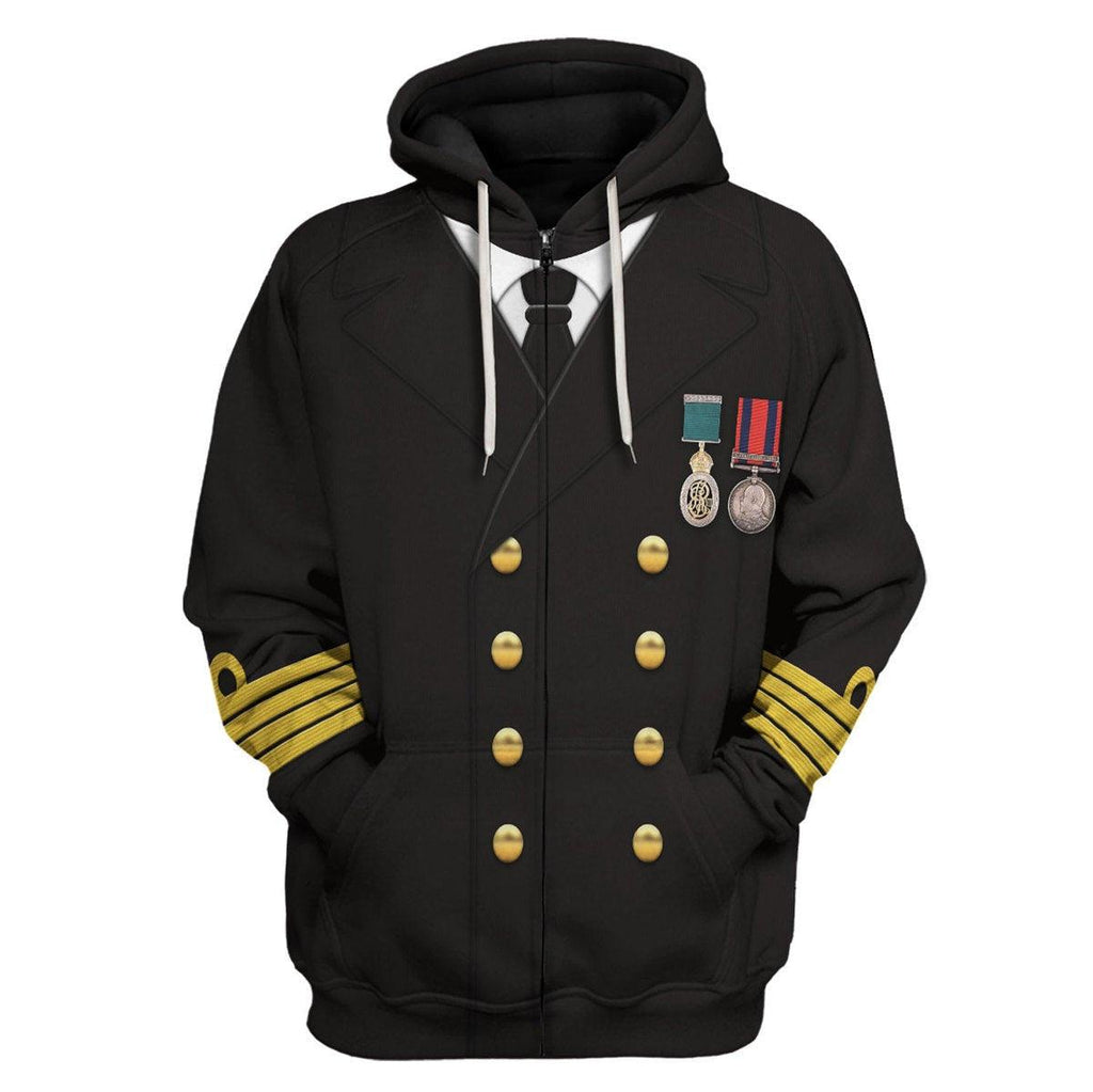 Gearhomie Titanic Captain Edward John Smith Costume Hoodie Sweatshirt T-Shirt Tracksuit - Gearhomie.com