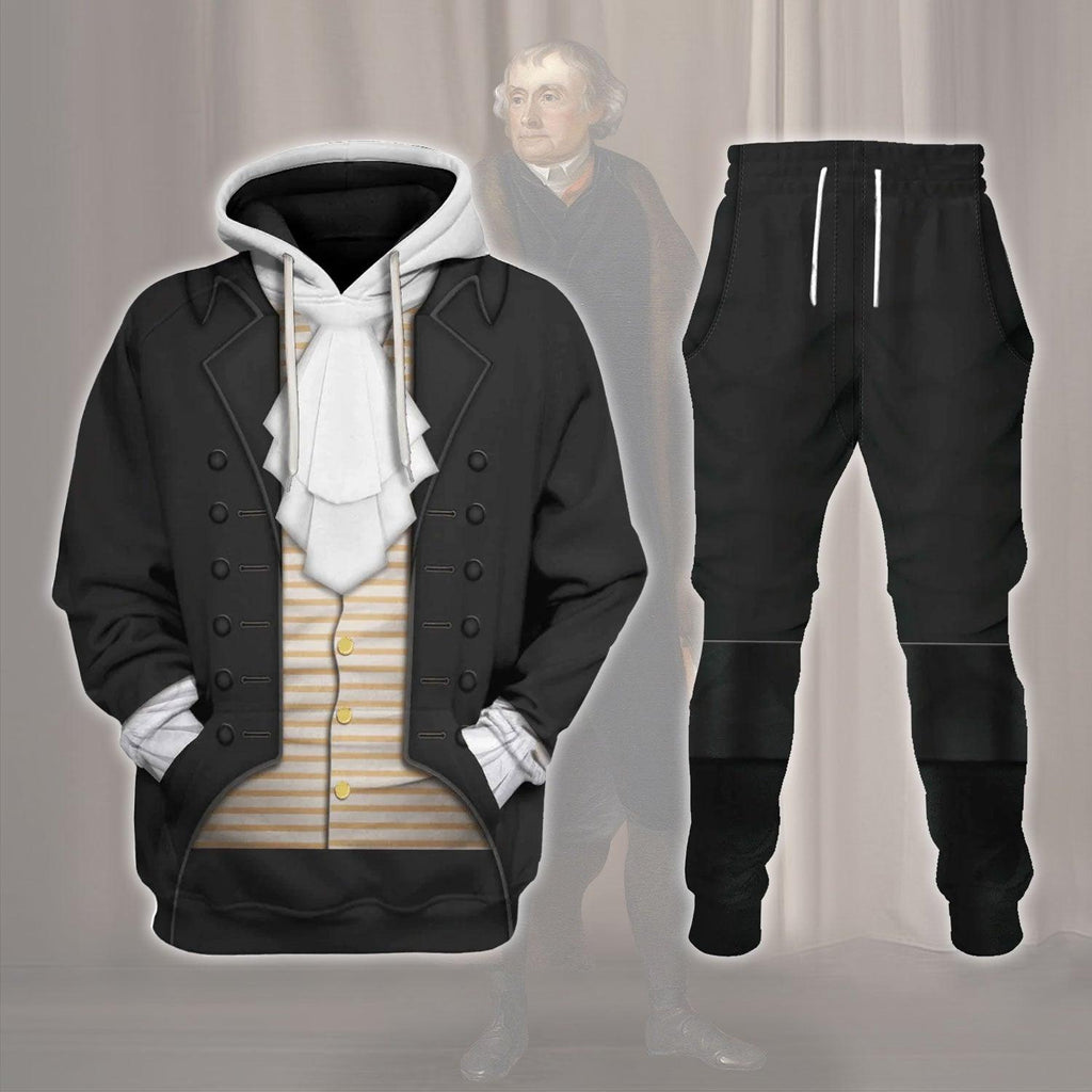 Gearhomie U.S. President Thomas Jefferson Costume Hoodie Sweatshirt T-Shirt Tracksuit - Gearhomie.com