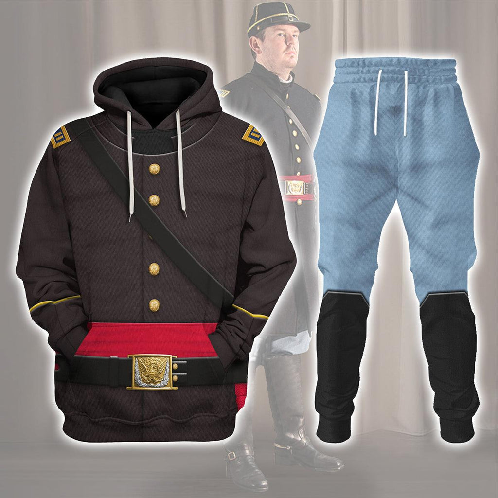 Gearhomie Union Army- Captain Of Infantry Uniform All Over Print Hoodie Sweatshirt T-Shirt Tracksuit - Gearhomie.com